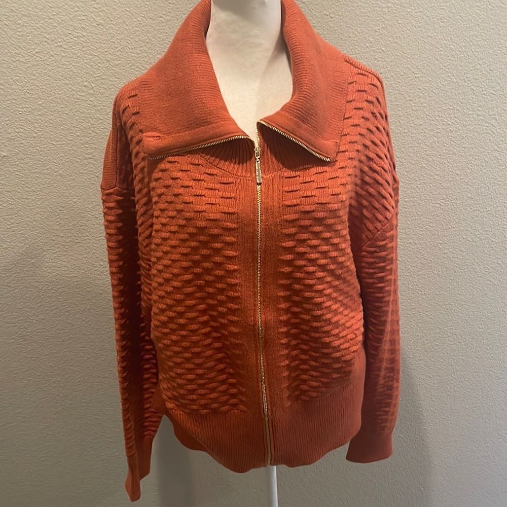 Marc New York Orange Textured Cardigan